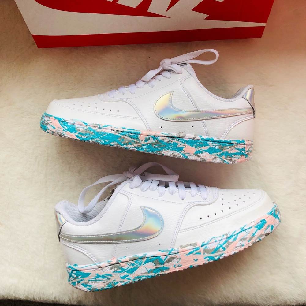 Nike Court Vision Lo. Custom. Women’s size 8